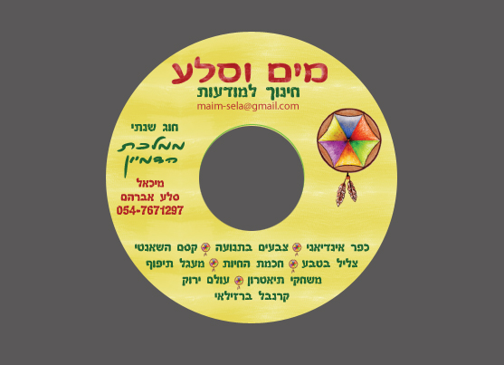 מדבקה לדיסק מים וסלע